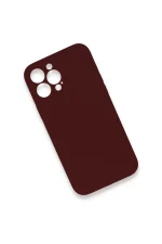 Newface iPhone 13 Pro Kılıf Lansman Legant Silikon - Bordo - Görsel 2