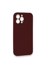 Newface iPhone 13 Pro Kılıf Lansman Legant Silikon - Bordo - Görsel 3