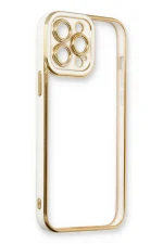 Newface iPhone 13 Pro Kılıf Liva Lens Silikon - Beyaz - Görsel 4