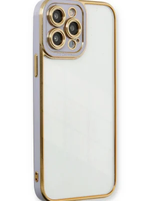 Newface iPhone 13 Pro Kılıf Liva Lens Silikon - Lila