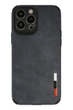 Newface iPhone 13 Pro Kılıf Loop Deri Silikon - Lacivert