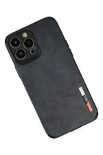 Newface iPhone 13 Pro Kılıf Loop Deri Silikon - Lacivert - Görsel 3