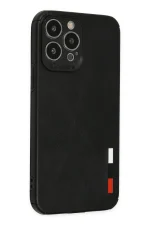 Newface iPhone 13 Pro Kılıf Loop Deri Silikon - Siyah - Görsel 2