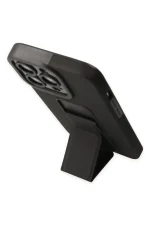 Newface iPhone 13 Pro Kılıf Mega Standlı Silikon - Siyah - Görsel 3