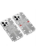 Newface iPhone 13 Pro Kılıf Mekanik Bumper Kapak - Gümüş