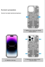 Newface iPhone 13 Pro Kılıf Mekanik Bumper Kapak - Siyah - Görsel 4