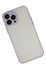 Newface iPhone 13 Pro Kılıf Montreal Silikon Kapak - Mor - Görsel 2