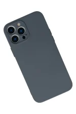 Newface iPhone 13 Pro Kılıf Nano içi Kadife Silikon - Gri - Görsel 2