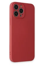 Newface iPhone 13 Pro Kılıf Nano içi Kadife Silikon - Kiremit - Görsel 2