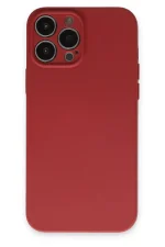 Newface iPhone 13 Pro Kılıf Nano içi Kadife Silikon - Kiremit