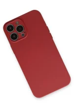 Newface iPhone 13 Pro Kılıf Nano içi Kadife Silikon - Kiremit - Görsel 3