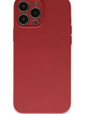 Newface iPhone 13 Pro Kılıf Nano içi Kadife Silikon - Kiremit