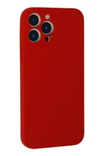 Newface iPhone 13 Pro Kılıf Nano içi Kadife Silikon - Kırmızı - Görsel 3