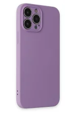 Newface iPhone 13 Pro Kılıf Nano içi Kadife Silikon - Koyu Lila - Görsel 2