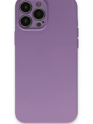 Newface iPhone 13 Pro Kılıf Nano içi Kadife Silikon - Koyu Lila