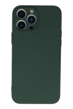 Newface iPhone 13 Pro Kılıf Nano içi Kadife Silikon - Koyu Yeşil