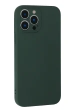 Newface iPhone 13 Pro Kılıf Nano içi Kadife Silikon - Koyu Yeşil - Görsel 3