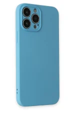 Newface iPhone 13 Pro Kılıf Nano içi Kadife Silikon - Mavi - Görsel 2