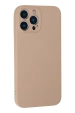 Newface iPhone 13 Pro Kılıf Nano içi Kadife Silikon - Pudra - Görsel 3