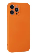 Newface iPhone 13 Pro Kılıf Nano içi Kadife Silikon - Turuncu - Görsel 3