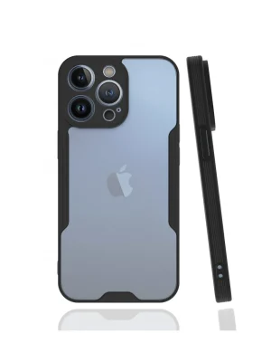 Newface iPhone 13 Pro Kılıf Platin Silikon - Siyah