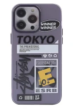 Newface iPhone 13 Pro Kılıf Prada Desenli Kapak - Prada Mor - 2