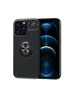 Newface iPhone 13 Pro Kılıf Range Yüzüklü Silikon - Siyah