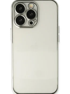 Newface iPhone 13 Pro Kılıf Razer Lensli Silikon - Gümüş