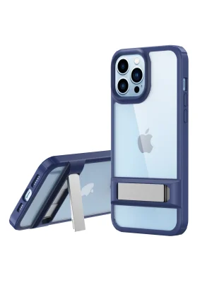 Newface iPhone 13 Pro Kılıf Rolet Stand Kapak - Lacivert