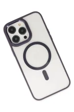 Newface iPhone 13 Pro Kılıf Room Magneticsafe Silikon - Derin Mor - Görsel 3