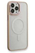 Newface iPhone 13 Pro Kılıf Room Magneticsafe Silikon - Pudra