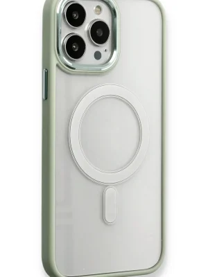 Newface iPhone 13 Pro Kılıf Room Magneticsafe Silikon - Su Yeşili