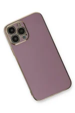 Newface iPhone 13 Pro Kılıf Volet Silikon - Mor - Görsel 3