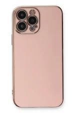 Newface iPhone 13 Pro Kılıf Volet Silikon - Pembe - Görsel 2