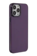 Newface iPhone 13 Pro Max Kılıf Anka PC Sert Metal Kapak - Mor - Görsel 2
