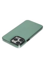 Newface iPhone 13 Pro Max Kılıf Anka PC Sert Metal Kapak - Yeşil - Görsel 4