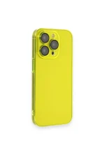 Newface iPhone 13 Pro Max Kılıf Armada Lensli Kapak - Sarı
