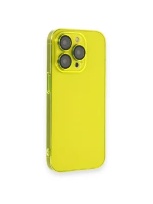 Newface iPhone 13 Pro Max Kılıf Armada Lensli Kapak - Sarı