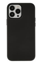 Newface iPhone 13 Pro Max Kılıf Asya Deri Silikon - Siyah