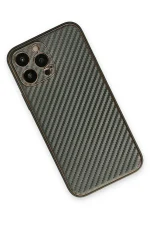 Newface iPhone 13 Pro Max Kılıf Coco Karbon Silikon - Füme - Görsel 2