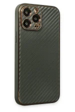 Newface iPhone 13 Pro Max Kılıf Coco Karbon Silikon - Füme - Görsel 3