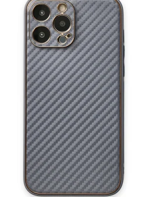 Newface iPhone 13 Pro Max Kılıf Coco Karbon Silikon - Gri
