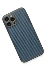 Newface iPhone 13 Pro Max Kılıf Coco Karbon Silikon - Mavi - Görsel 3