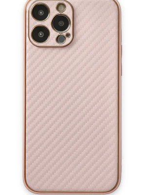 Newface iPhone 13 Pro Max Kılıf Coco Karbon Silikon - Pembe