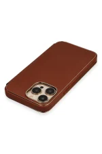 Newface iPhone 13 Pro Max Kılıf Dolpin Kapaklı - Kahverengi - Görsel 5