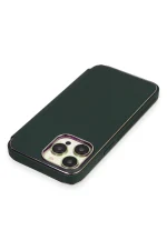 Newface iPhone 13 Pro Max Kılıf Dolpin Kapaklı - Koyu Yeşil - Görsel 5