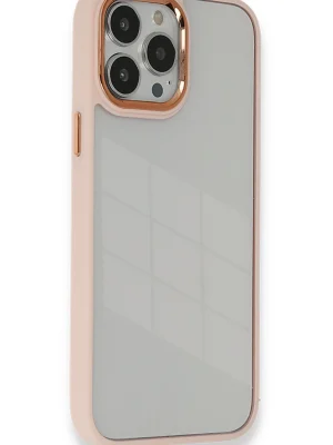 Newface iPhone 13 Pro Max Kılıf Dora Kapak - Pudra