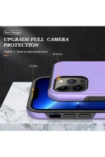 Newface iPhone 13 Pro Max Kılıf Elit Yüzüklü Kapak - Mor - Görsel 7