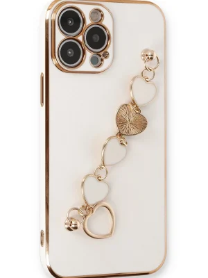 Newface iPhone 13 Pro Max Kılıf Esila Silikon - Beyaz