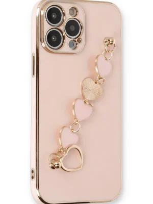 Newface iPhone 13 Pro Max Kılıf Esila Silikon - Pudra